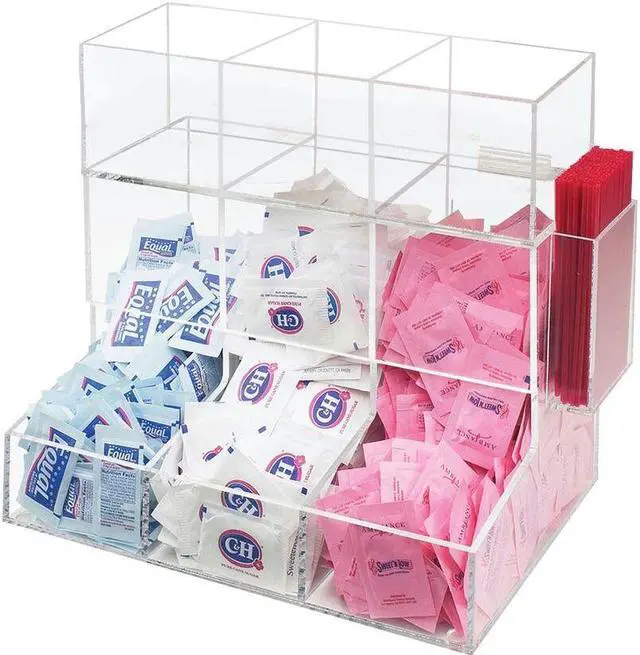 Alt view image 3 of 3 - OnDisplay Acrylic Sugar/Creamer Station with Removable Top Tier