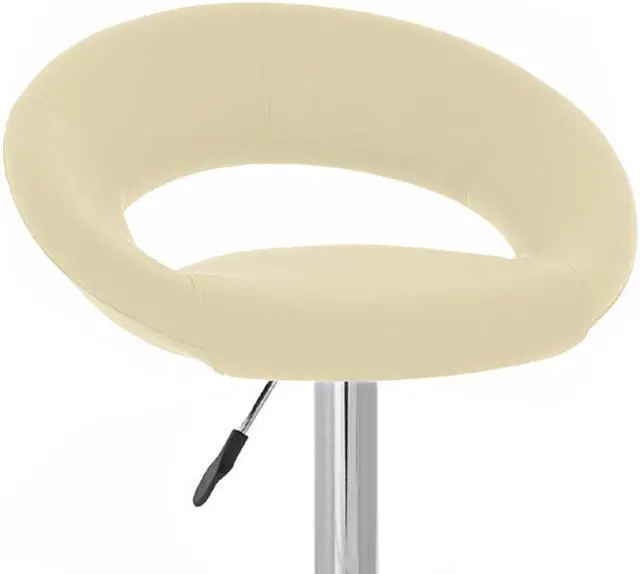 Alt view image 4 of 5 - Set of 4 Modern Home Rho "Leather" Contemporary Adjustable Height Counter/Bar Stool (Toffee)