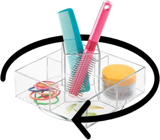 Alt view image 3 of 3 - OnDisplay Rotating Acrylic Cosmetic/Makeup Organizer Tray, Clear