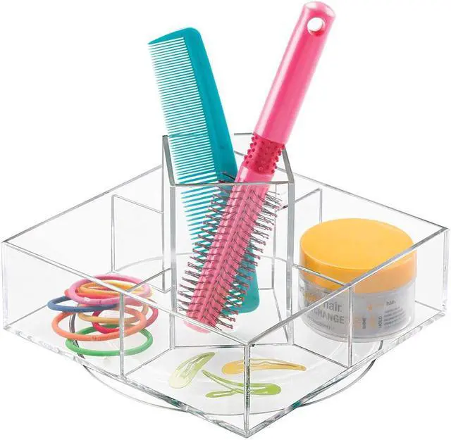 Alt view image 2 of 3 - OnDisplay Rotating Acrylic Cosmetic/Makeup Organizer Tray, Clear