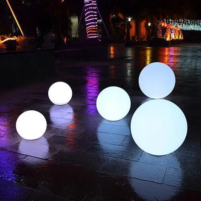 Alt view image 3 of 5 - Modern Home Deluxe Floating LED Glowing Sphere w/Infrared Remote Control (8")