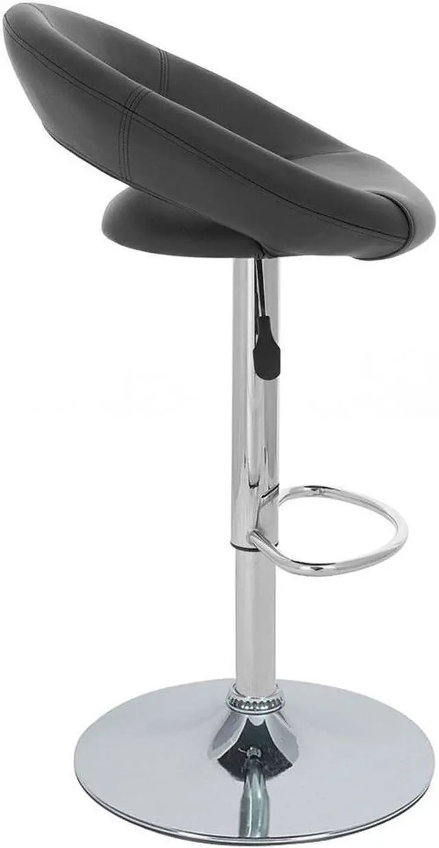 Alt view image 6 of 7 - Modern Home Zeta Contemporary Adjustable Height 24" Bar Table (Black)