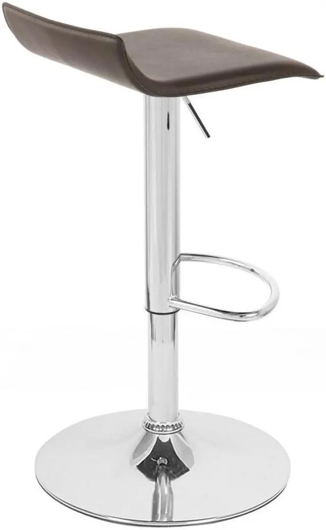 Alt view image 3 of 7 - Set of 2 Modern Home Kappa Contemporary Adjustable Height Counter/Bar Stool (Cherry Red)