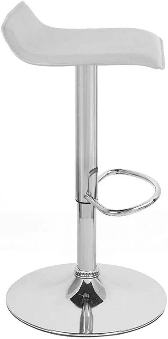 Alt view image 2 of 8 - Modern Home Sigma Contemporary "Leather" Adjustable Height Barstool