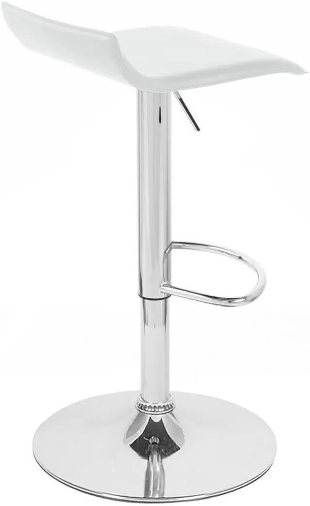 Alt view image 3 of 8 - Modern Home Sigma Contemporary "Leather" Adjustable Height Barstool