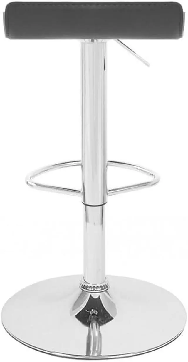 Alt view image 5 of 14 - Sigma Contemporary "Leather" Adjustable Barstool - Black Licorice