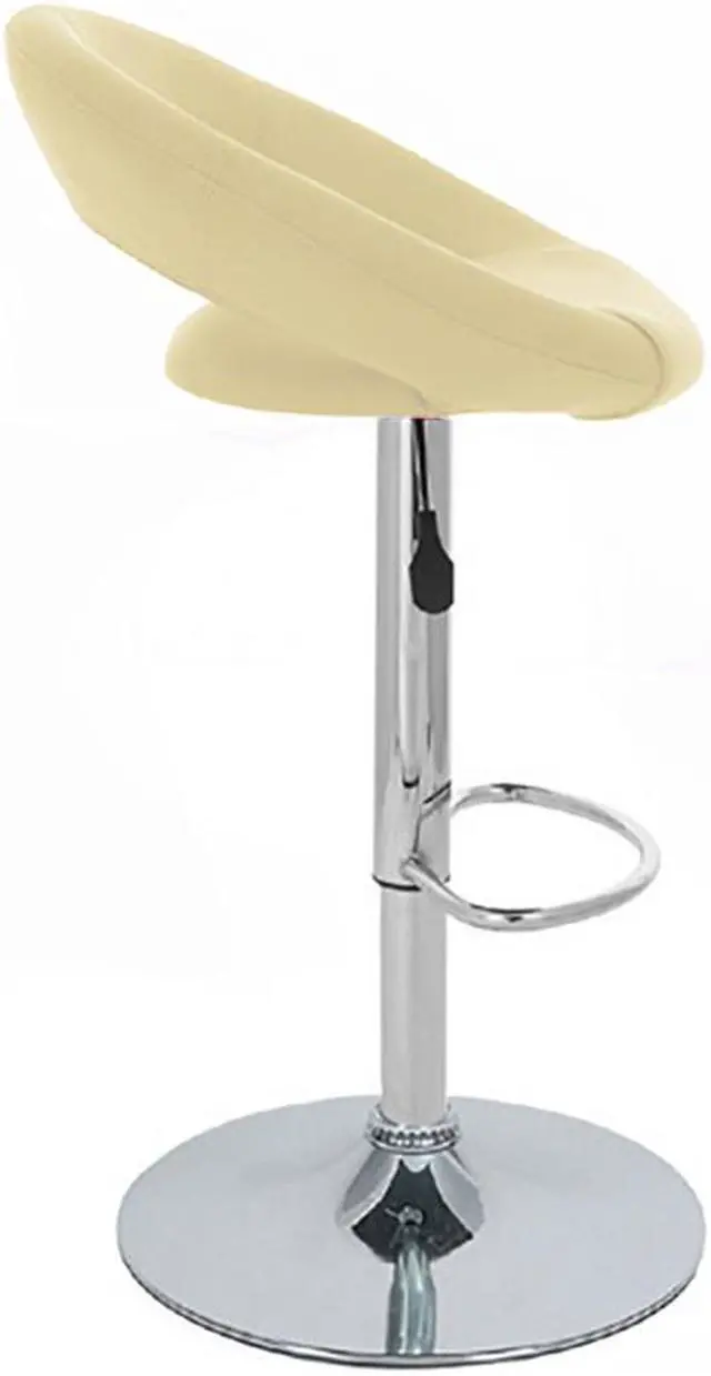 Alt view image 2 of 5 - Set of 4 Modern Home Rho "Leather" Contemporary Adjustable Height Counter/Bar Stool (Toffee)