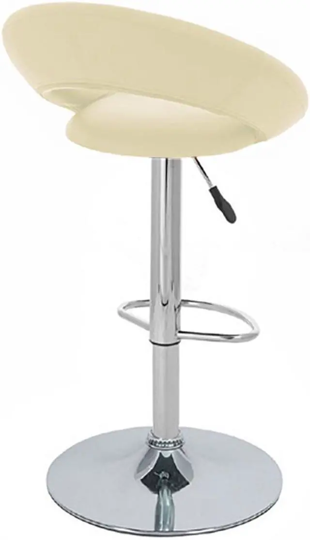 Alt view image 3 of 5 - Set of 4 Modern Home Rho "Leather" Contemporary Adjustable Height Counter/Bar Stool (Toffee)