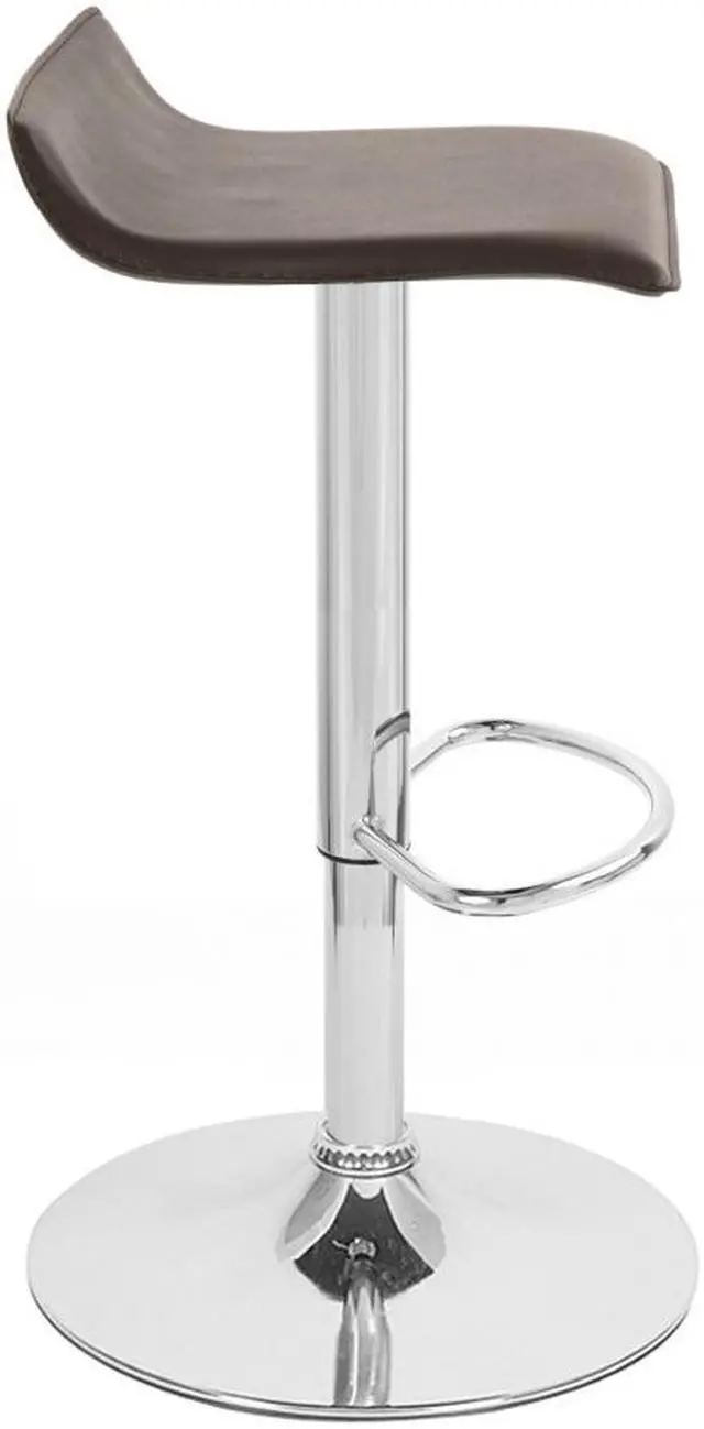 Alt view image 2 of 7 - Set of 2 Modern Home Kappa Contemporary Adjustable Height Counter/Bar Stool (Cherry Red)