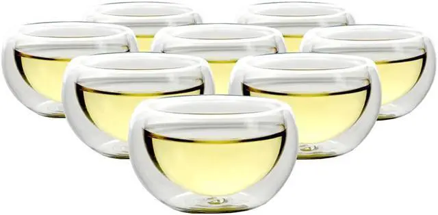 Main image of Set of 8 Teaology Luna Double Wall Borosilicate Tea/Espresso Cups