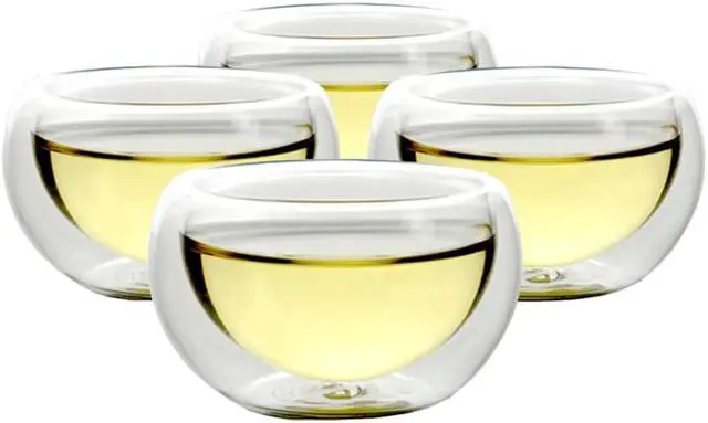 Main image of Set of 4 Teaology Luna Double Wall Borosilicate Tea/Espresso Cups