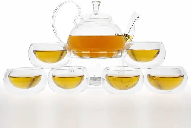 Alt view image 3 of 7 - Teaology Fiore Borosilicate Blooming Teapot and Glass Set