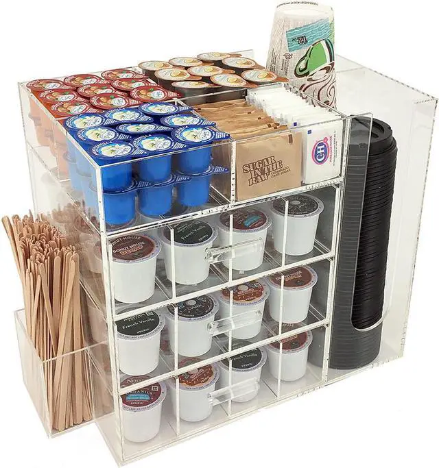 Alt view image 2 of 2 - OnDisplay Acrylic Coffee Station with Drawers for Keurig® K-Cup Coffee Pods