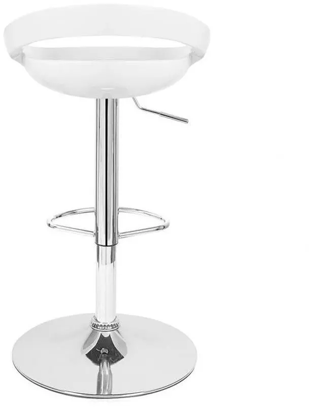 Alt view image 3 of 4 - Rho Contemporary Adjustable Barstool - Vanilla White