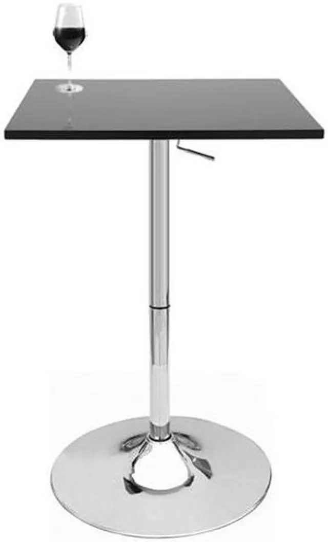 Alt view image 3 of 5 - Set of 4 Modern Home Zeta Contemporary Adjustable Height 24" Bar Table (Black)