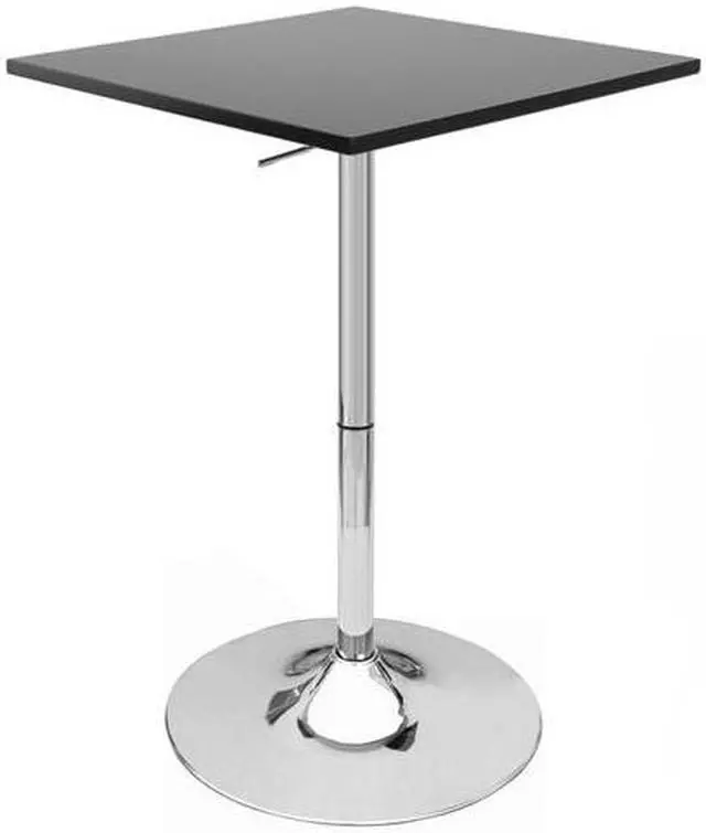Alt view image 2 of 5 - Set of 4 Modern Home Zeta Contemporary Adjustable Height 24" Bar Table (Black)