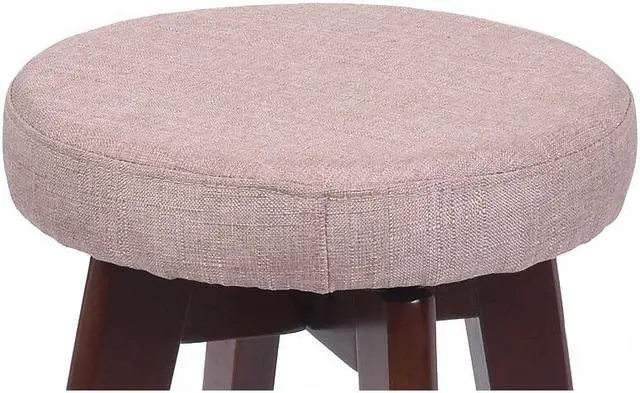 Alt view image 2 of 4 - Nottingham Contemporary Wood/Fabric Barstool - Beige Linen