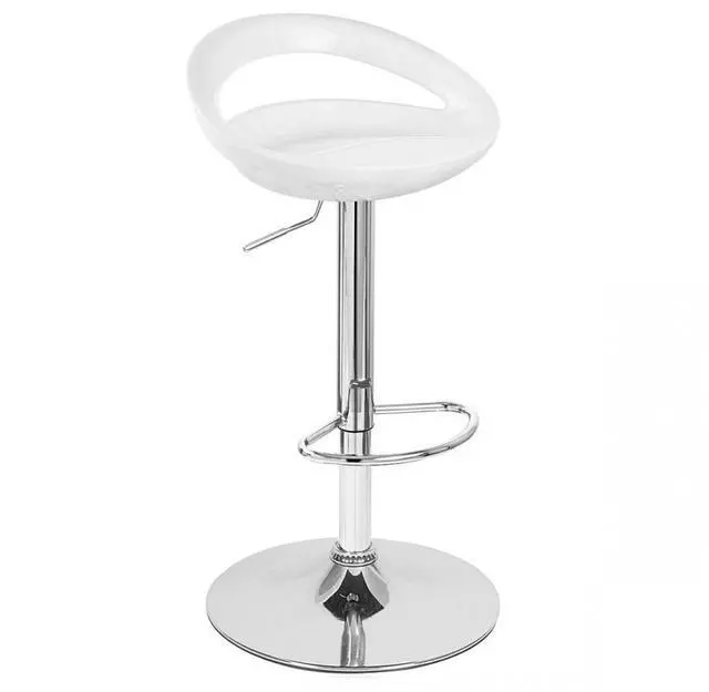 Main image of Rho Contemporary Adjustable Barstool - Vanilla White