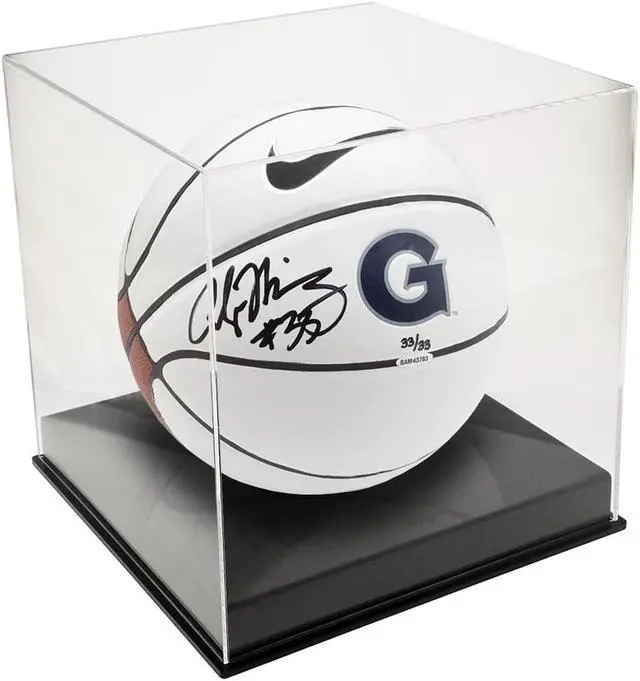 Main image of OnDisplay Deluxe Acrylic UV-Protected Basketball/Soccer Ball Display Case - Black Base