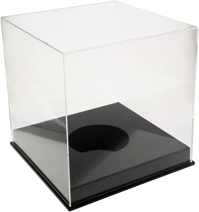 Alt view image 3 of 5 - OnDisplay Deluxe Acrylic UV-Protected Basketball/Soccer Ball Display Case - Black Base