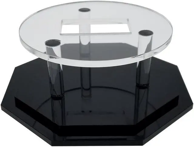 Alt view image 3 of 4 - OnDisplay Deluxe UV-Protected Hockey Puck Display Case - Octagon Black Base