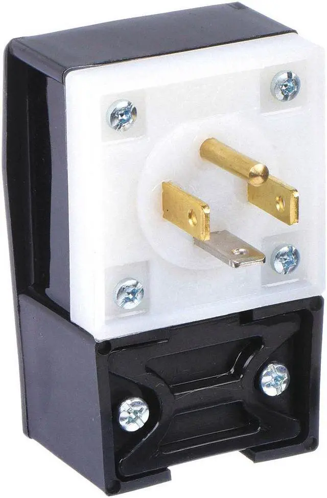 Main image of HUBBELL HBL8411C 4 Wire Industrial Angle Straight Blade Plug 125/250VAC 20A