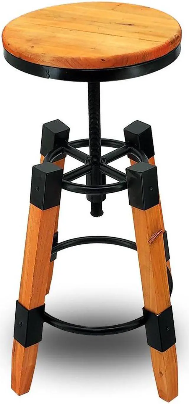 Main image of Wyland Rustic Contemporary Wood/Steel Barstool