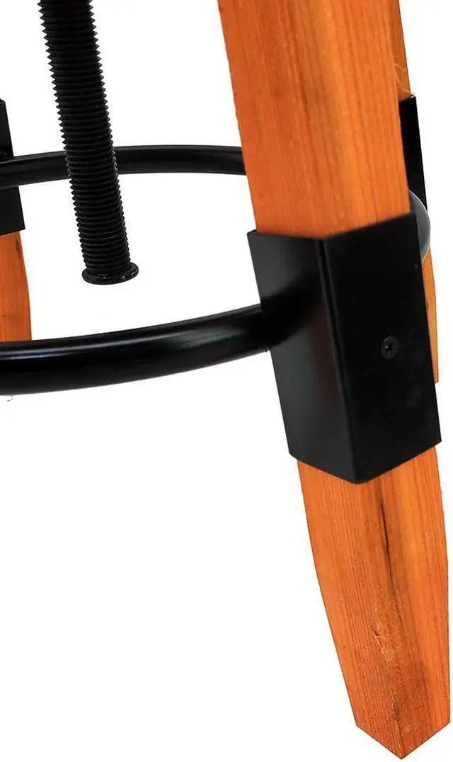 Alt view image 6 of 7 - Wyland Rustic Contemporary Wood/Steel Barstool