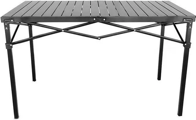 Alt view image 2 of 7 - GoTEAM! Portable Heavy Duty Aluminum Roll-Top Table (Large)