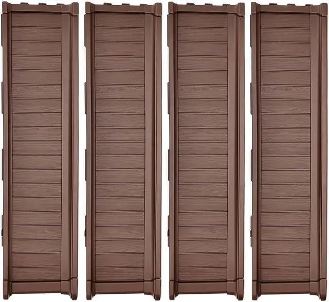 Alt view image 4 of 7 - Modern Home Raised Garden Bed Kit - Stackable Modular Flower/Planter Kit (4'x4' Brown, Set of 2)