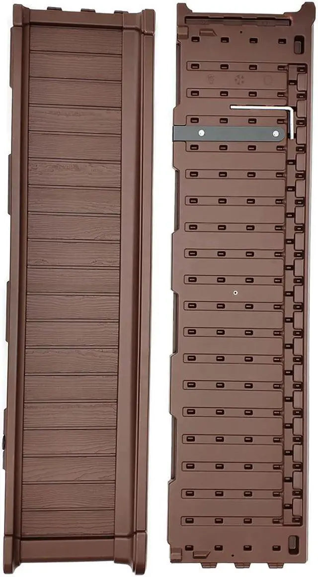 Alt view image 6 of 7 - Modern Home Raised Garden Bed Kit - Stackable Modular Flower/Planter Kit (4'x4' Brown, Set of 2)