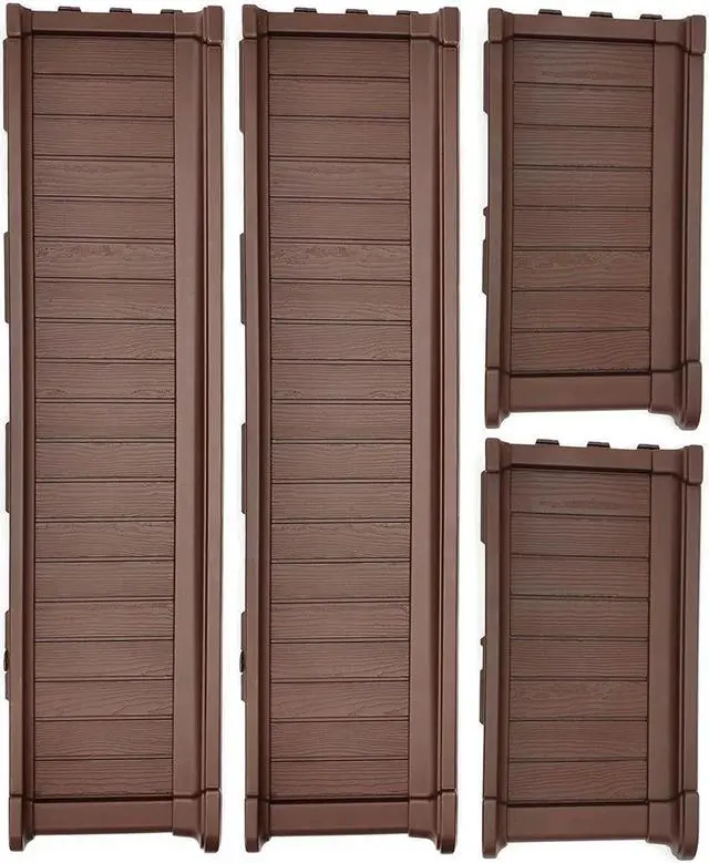 Alt view image 4 of 5 - Modern Home Raised Garden Bed Kit - Stackable Modular Flower/Planter Kit (4'x2' Brown, Single)