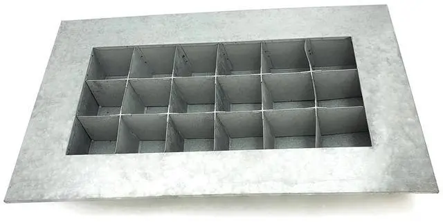 Alt view image 6 of 6 - Modern Home Living Wall Galvanized Steel/Zinc Succulent Planter (Aged Zinc, 18 Pocket)