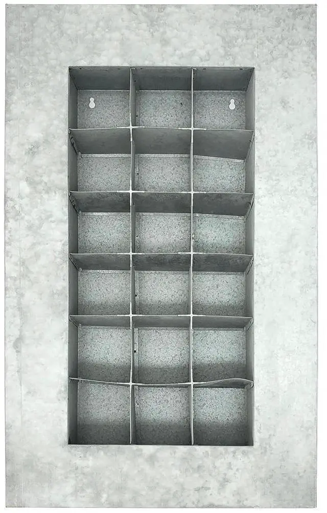 Alt view image 2 of 6 - Modern Home Living Wall Galvanized Steel/Zinc Succulent Planter (Aged Zinc, 18 Pocket)