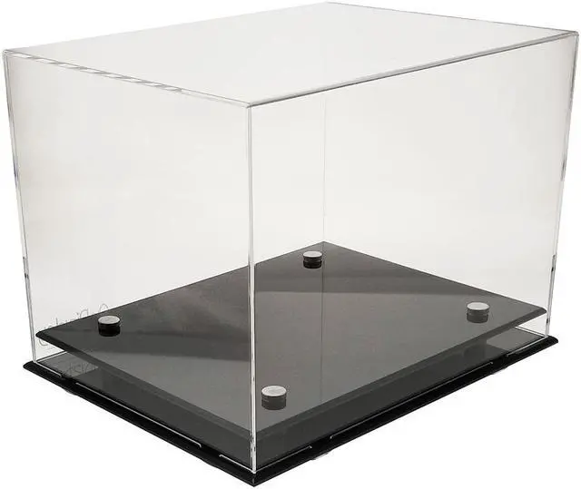 Alt view image 3 of 7 - OnDisplay Deluxe UV-Protected Soccer Ball/Volleyball Display Case - Black Base