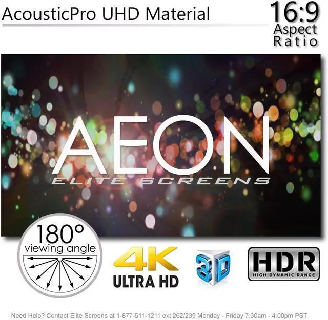 Alt view image 2 of 3 - EliteScreens acoustic pro Aeon 150" 4K Home Theater AR150H2-AUHD