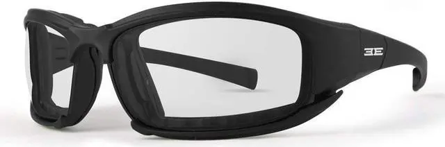 Alt view image 3 of 3 - Epoch Eyewear Hybrid Motorcycle Black Sunglasses With Clear Lens Sunglasses