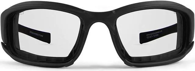 Alt view image 2 of 3 - Epoch Eyewear Hybrid Motorcycle Black Sunglasses With Clear Lens Sunglasses