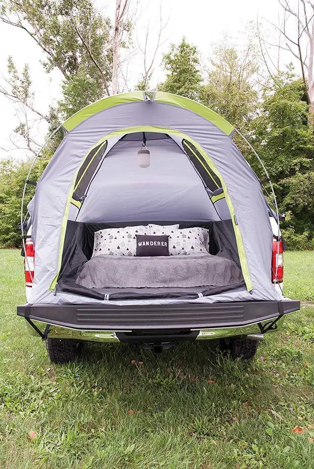 Alt view image 9 of 10 - Napier 19 Series Backroadz Full Size Regular Bed 2 Person Truck Tent, Gray/Green