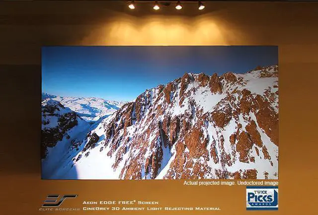 Alt view image 6 of 18 - Elite Screens Aeon AR100DHD3 Fixed Frame Projection Screen - 100" - 16:9 - Wall Mount