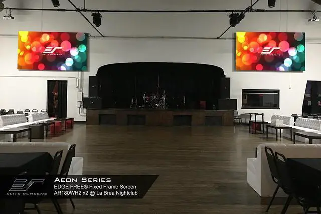 Alt view image 9 of 18 - Elite Screens Aeon AR100DHD3 Fixed Frame Projection Screen - 100" - 16:9 - Wall Mount