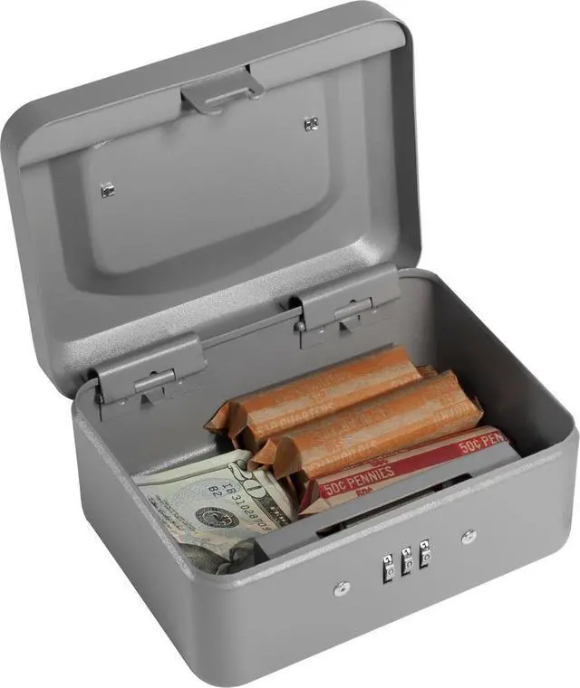 Alt view image 13 of 16 - 6 Inch Gray Combination Lock Box