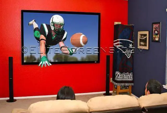 Alt view image 7 of 19 - Elite Screens SableFrame ER100WH2 Fixed Frame Projection Screen - 100" - 16:9 - Wall Mount