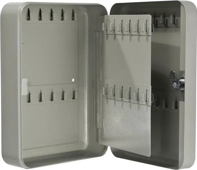 Alt view image 13 of 20 - Barska Key Cabinet, Wall Mount, 48 Keys Matte Steel AX11692