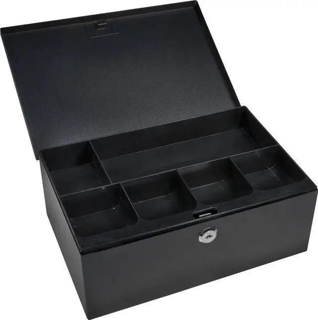 Alt view image 13 of 20 - Cash Box and 6 Compartment Coin Tray with Key Lock