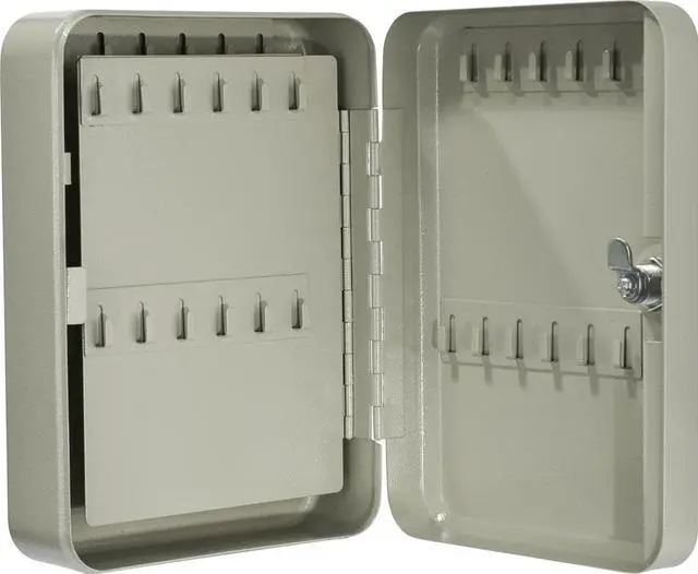 Alt view image 17 of 20 - Barska Key Cabinet, Wall Mount, 48 Keys Matte Steel AX11692