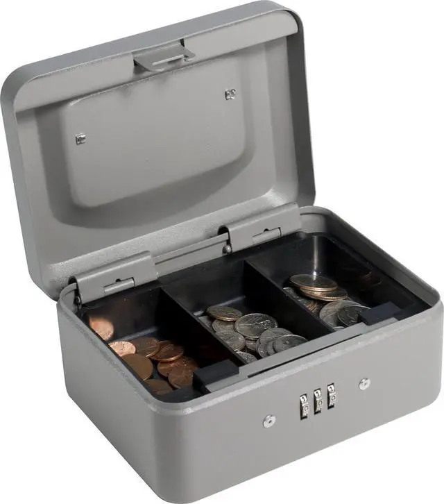 Alt view image 14 of 16 - 6 Inch Gray Combination Lock Box