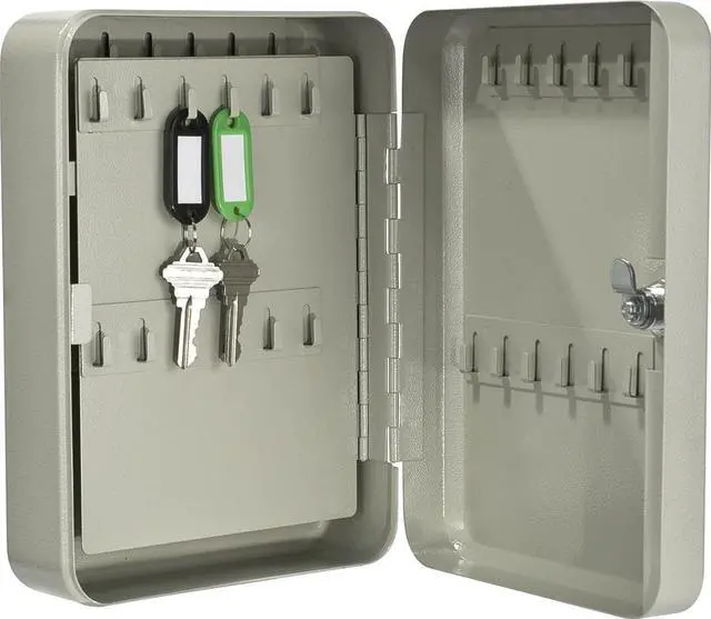Alt view image 15 of 20 - Barska Key Cabinet, Wall Mount, 48 Keys Matte Steel AX11692