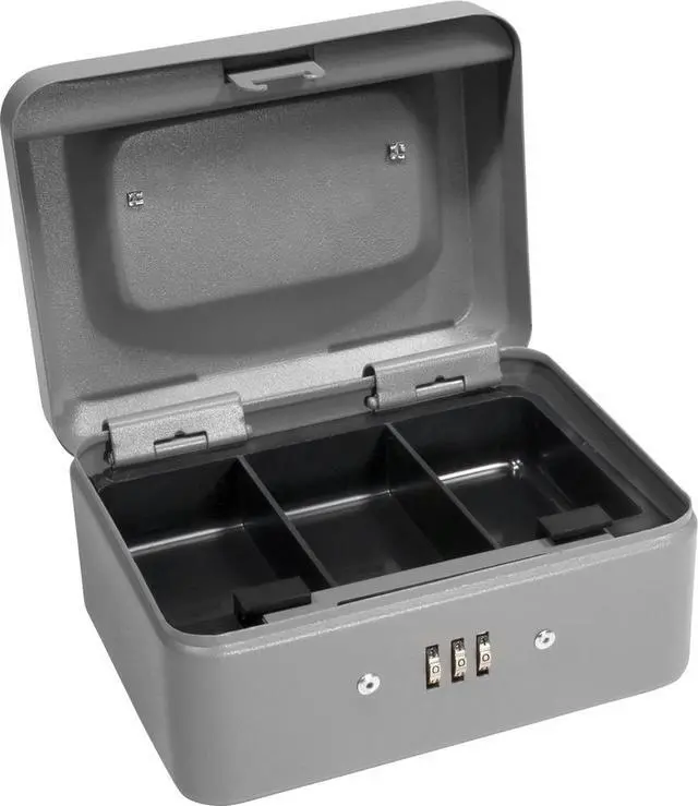 Alt view image 12 of 16 - 6 Inch Gray Combination Lock Box
