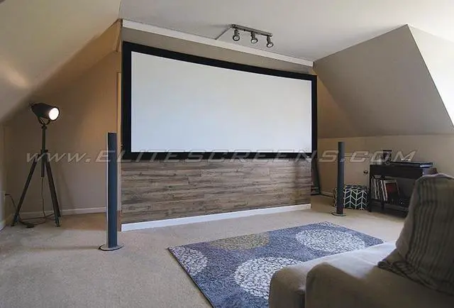 Alt view image 5 of 9 - Elite Screens CURVE92WH2 Lunette 2 Series 92" 16:9 Fixed Frame Projection Screen